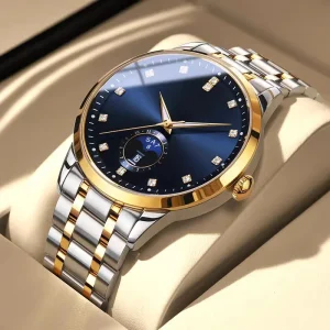 OEM Custom Logo Calendar Waterproof Luxury Watch Luminous Classic Business Automatic Mechanical Watch for Man