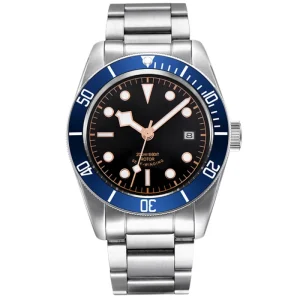 OEM Custom Logo Leisure NH35 Automatic Mechanical Sapphire 316L Stainless Steel Blue Men’s Diving Watch