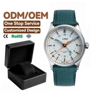 OEM Custom Logo Miyota 9075 True GMT Automatic Watch 316L Stainless Steel Sapphire Crystal Premium Wristwatch
