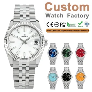 OEM Custom Luxury PT5000 Movement 100M Water Resistance Men Watch BGW9 Luminous Mechanical Watch Automatic Watch 36MM