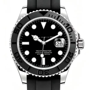 OEM Custom Men’s Stainless Steel Automatic Mechanical Watch Mineral Glass Dial Rubber Stainless Steel Band 3BAR Water Resistant