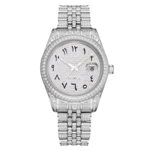 OEM Custom Moissanite Watches Luxury Classic 316L Stainless Steel Automatic Mechanical VVS Iced Out Diamond Watch
