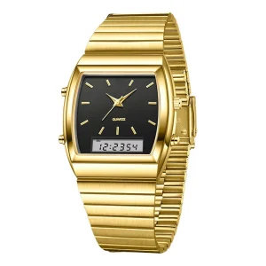 OEM Customized Cross border Men’s Alloy Digital Electronic Watch Double Movement Luminous Dial Universal Waterproof Quartz