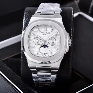 OEM Customized Men’s Classic Business Moon Phase Multifunction Automatic Mechanical 30m Water Resistant Stainless Steel Watch