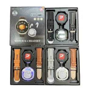 OEM D21 Women Relojes Smart Watch 4 Headphone 2 in 1 Set 2 Strap 1.52″ BT Call Heart Rate Sport Smart Watch with Earbuds
