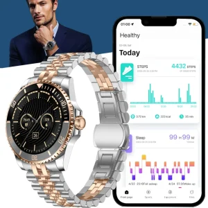 OEM Fashion AI Smart Watch Round Design 250mAh Battery AI Voice Assistant Health Tracking IP67 Waterproof Smartwatch