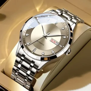 OEM Imported Japanese Movement Automatic Mechanical Stainless Steel Watch Business Men’s Design Custom Small Order Private