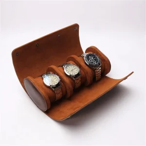 OEM Leather Watch Strap Bag Case Display Fashion Pocket Watch Pouch Case Premium Quality Watch Boxes & Cases