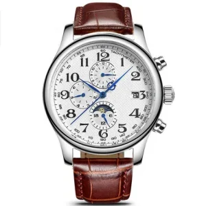 OEM Luxury Men’s Sports Chronograph Waterproof Analog Date Mechanical Wristwatch