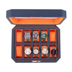 OEM Manufacturer Customized Blue Men’s Watch Case Watch Boxes & Cases