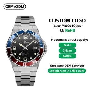 OEM Men’s Sport NH35 Fashion Diver Waterproof Mechanical Watch Repeater Pointer
