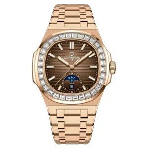 OEM Men’s Stainless Steel Mechanical Watch Sapphire Crystal Dial Luminous Pointer Octagonal Case 42mm 50m Water Resistance