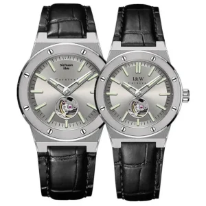 OEM Men’s Women’s Couple Watches Pair Custom Private Label Japanese Automatic Luminous Stainless Steel Mechanical 41mm Pointer