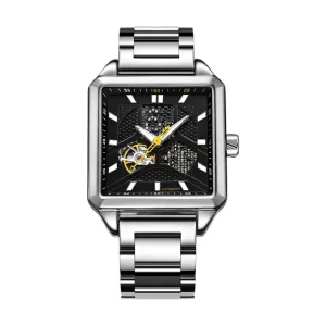 OEM Men’s Wrist Watch Stainless Steel Skeleton Tourbillon Mechanical Watch Waterproof Men’s Automatic Watch
