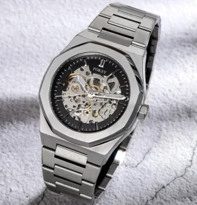 OEM Modern Waterproof Luminous Hands Leather Strap Men Watch Luxury Automatic Skeleton Watch