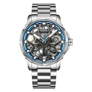 OEM Movement Fully Automatic Watch Luminous Hands Alloy Case Stainless Steel Strap Mechanical Watch