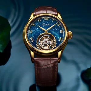 OEM ODM Authentic Tourbillon Mechanical Watch Starry Sky Dial Fashionable Waterproof Business Trend Watch