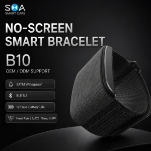 OEM ODM B10 Screenless Smart Bracelet Custom Logo Fitness Tracker Bracelet Health Monitor Smart Band Manufacturer