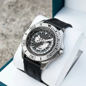 OEM ODM Custom Logo GMT Automatic Multiple Zones Field World Time Mechanical Stainless Steel 10ATM Dive Watch Manufacturer
