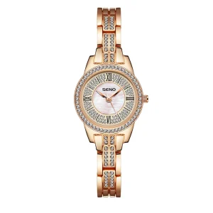 OEM ODM Double Ring Diamond Roman Fritillaria Quartz Watch Ladies Women