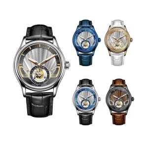 OEM ODM Factory Copyright New Design Fashion Business Men’s Flying Tourbillon Automatic Mechanical Watches Luminous Waterproof
