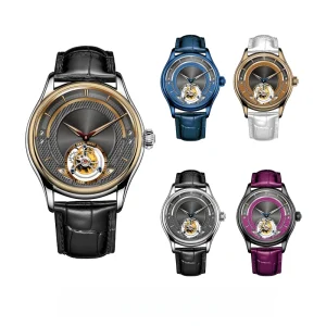 OEM ODM Factory Copyright New Design Men’s Flying Tourbillon Automatic Mechanical Wrist Watches Luminous Waterproof