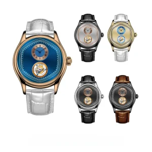 OEM ODM Factory Copyright New Design Men’s Stylish Minimalist Style Flying Tourbillon Mechanical Watches Luminous Waterproof