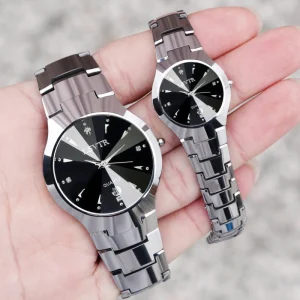 OEM ODM LSVTR Waterproof Couple Watch Love Women and Titan Calendar Men Unisex Ladies Stainless Steel Quartz Watch w
