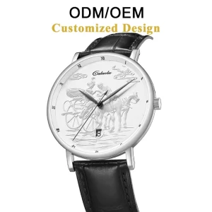 OEM ODM Men’s Watch Fully Automatic Mechanical Multifunctional Design Analog 20mm Sapphire Crystal Stainless Steel Case