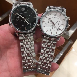 OEM ODM Multi Function Men’s Waterproof Chronograph Quartz Watch Stainless Steel Business Dress Wristwatch with Calendar Window