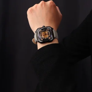OEM ODM Original Design Miyota Pointer Water Resistant Mechanical Men’s Luxury Automatic Watch Genuine Leather Strap Luminous
