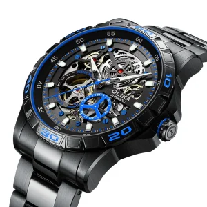 OEM ODM Skeleton Waterproof Luxury Alloy Case Men’s Automatic Mechanical Watch