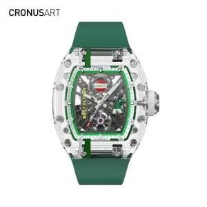 OEM ODM Unique Design Crystal Mechanical Watch Men Skeleton Dial Custom Logo Watch