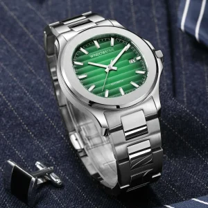 OEM Tourbillon Japan Miyota Movement Stainless Steel Sapphire Crystal 5BAR Waterproof Power Reserve Calendar Custom Logo