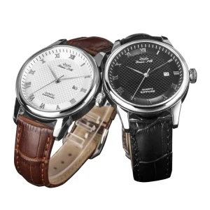 OEM Watch Manufacture Custom Logo Luxury Ladies Men Leather Stainless Steel Quartz Watch