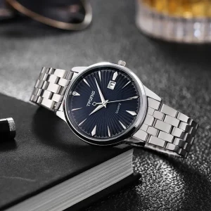 OEM Watch Waterproof Business Diamond Dial Calendar Watch Men’s Quartz Watch