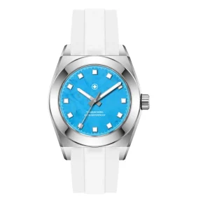 OEM Women’s Quartz Watch Titanium Case Grade 5 Grade 2 Turquoise Stone Dial 20ATM Waterproof Sapphire 18mm Silicone Fashion