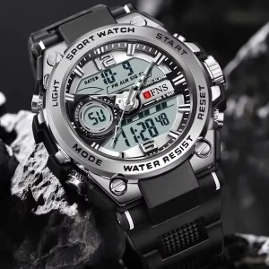OFNS 6092 Men’s Sports Watch Waterproof Quartz Electronic LED Digital 50 Meter Watch