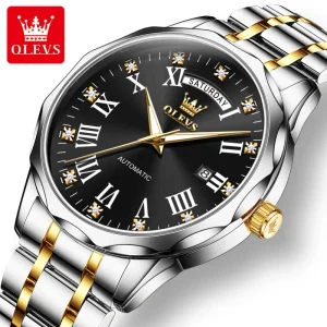 OLEVS 6780 Gents Mechanical Watch Stainless Steel Band Waterproof Date Display Business Watch Company