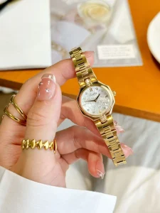 Octagonal Dial Roman Numeral Steel Bracelet Watch – Women’s Quartz Watch