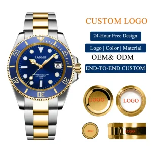 Oem Odm Watch Supplier Customize Men Luxury Minimalist Design Watches 40mm Charm NH35 Movement Mechanical Wristwatch