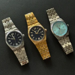 Old Money Style Men’s Watch Calendar Simple Elegant Waterproof Steel Band