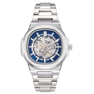 Openwork Men’s Automatic Mechanical Stainless Steel Watch Xiaohongshu Bestseller Business Style Pointer Dial Luminous