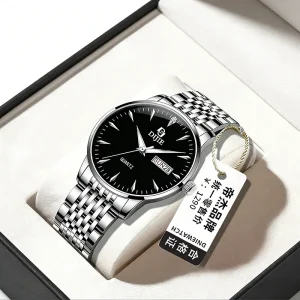 Original Authentic Fully Automatic Quartz Men’s Watch Business Casual Luminous 40mm Stainless Steel Alloy