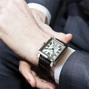 Original Codex Watch Men’s Square Classic Formal Date Automatic Mechanical Watch Leather Strap Wristwatch With Box