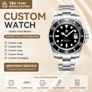 Original Factory Mechanical Watch Sapphire Man Wrist Business Style Custom Logo 316 Stainless Steel 20ATM Waterproof Watch