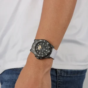 Original Miyota Automatic Mechanical Sport Watches Analog Display 20mm Carbon Fiber Case 10 Bar Water Resistance