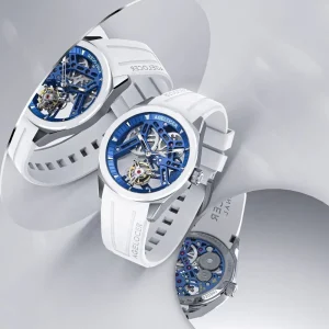 Original Tourbillon Watch Ceramic Diamond Bezel Men Luxury Skeleton Manual Mechanical Watch