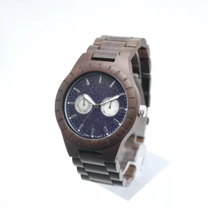 Original Watch Magnetic Wooden Dial Fashion Quartz Watch Simple Men’s Watch Stainless Steel Buckle Wood Strap Wristwatch