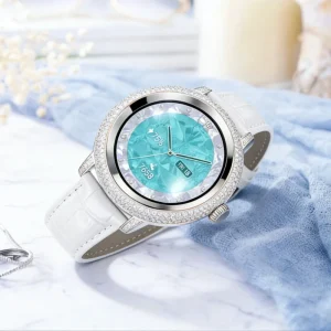 Outdoor 50m Waterproof Pure Gold Android Smart Watch AMOLED Screen SpO2 Sleep Monitor for Call Alarm Weather Social